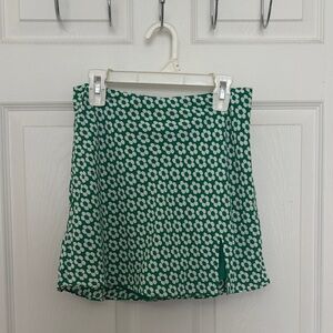 Green Daisy Mini Skort